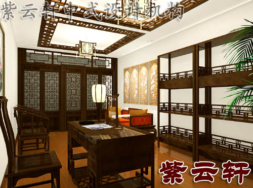 简约中式风格-古典中式风格书房