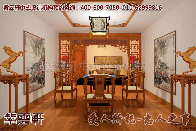 别墅中式装修-地下麻将室