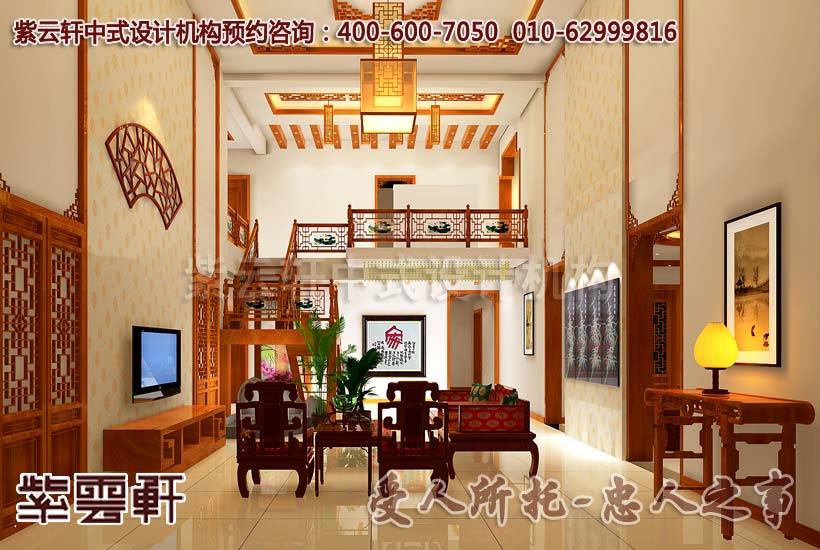 别墅中式装修-客厅中式装饰