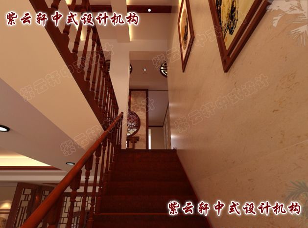 现代中式风格设计图片-楼梯间