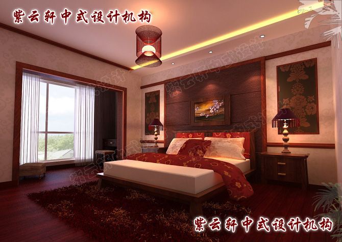 现代中式风格设计图片-主卧室