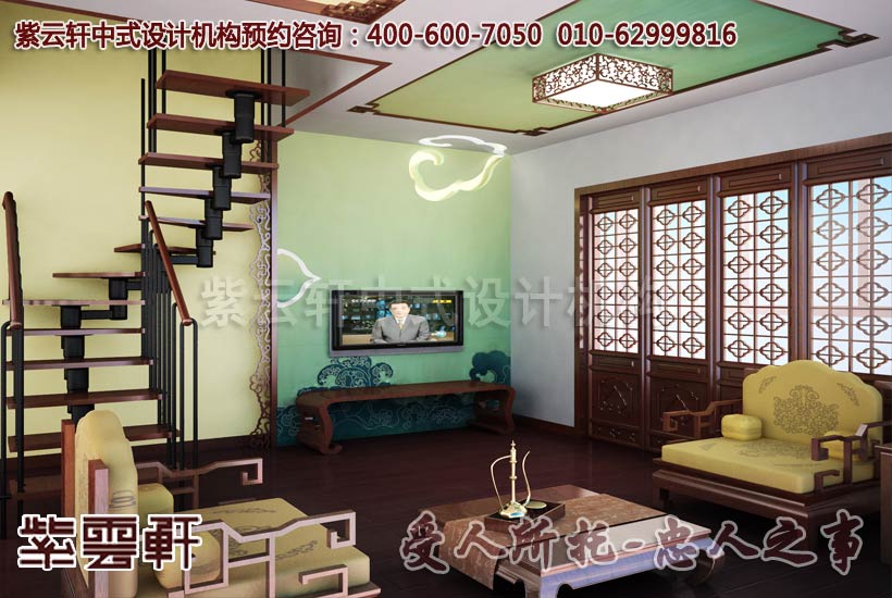 现代中式装修设计之楼梯角度：何必拘于形式，和谐就处处适用