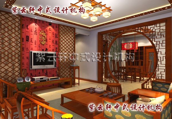 新中式装修设计客厅-闲暇小坐、品茗会友，典雅之所在