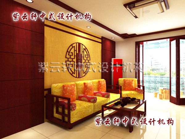 古典中式装修设计之客厅：富贵人家