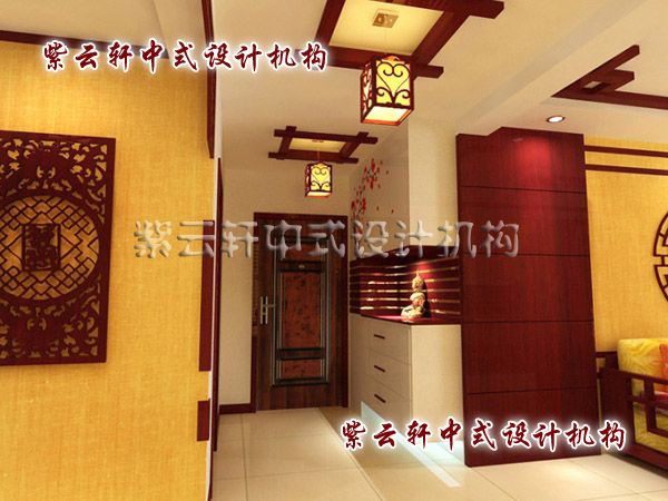 古典中式装修设计之玄关：雅致与富丽的融洽