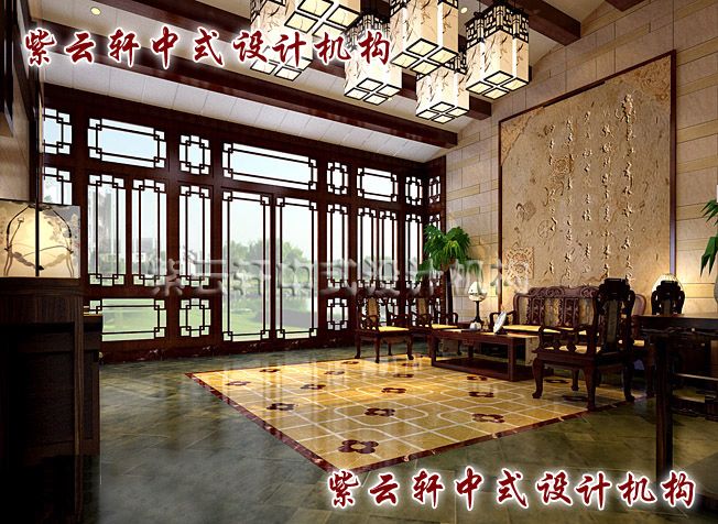 四合院中式中堂:碧水芳草湖畔,诗书富贵人家