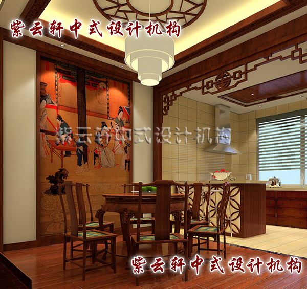 古典简约中式装修风格江南坊之厨房