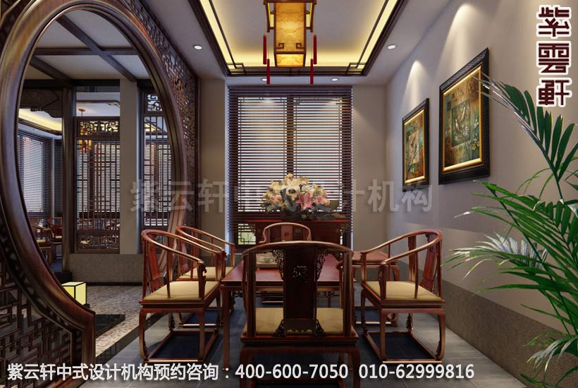 私人会所茶室简约中式设计案例图