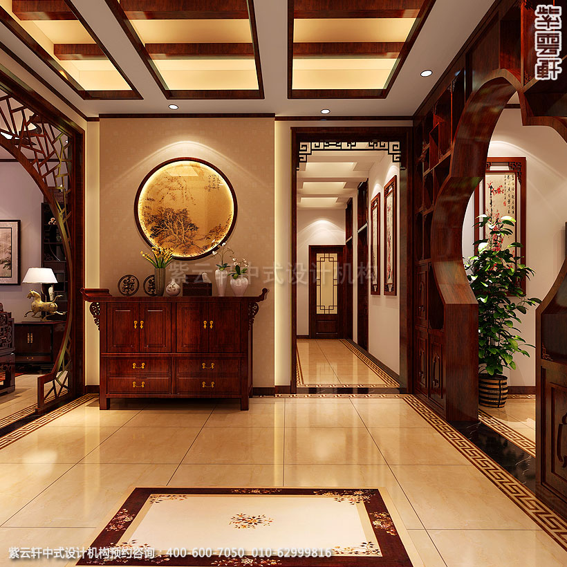 保定精品住宅古典中式装修过厅
