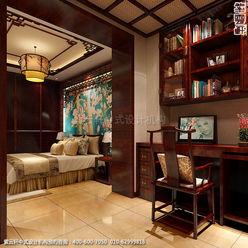 保定精品住宅古典中式装修男孩房