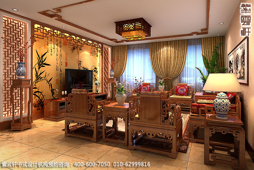 北京玉泉路曹先生精品住宅现代中式装修客厅