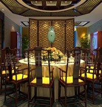 西宁某中式餐厅装修案例